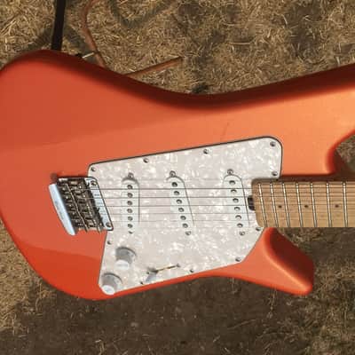 Ernie Ball Music Man Albert Lee SSS- Birdseye Maple- Pearl Orange-Hardcase image 1
