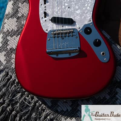 2010 Fender MG69/MH - '69 Mustang Reissue - Candy Apple Red w Matching Headstock - Pro Set Up w Perfect Frets/Action/Intonation! image 5