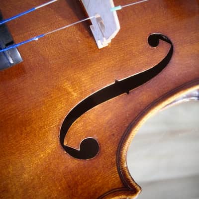 West German 4/4 Stradivarius Model Violin 1950s-1960s - Brown Varnish image 13