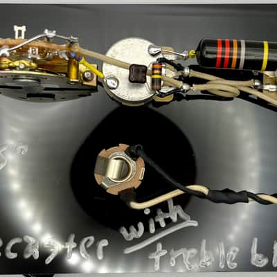 Fender Telecaster (HS) 3-way wiring harness upgrade-Humbucker neck single coil bridge with 0.022uF Bumblebee paper in oil capacitor and treble bleed mod image 1