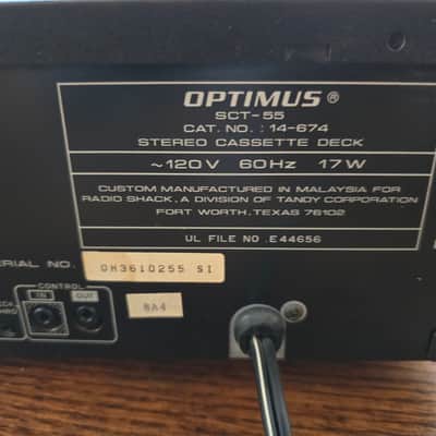 Optimus SCT-55 dual bay cassette deck Late 1990s - Black image 7