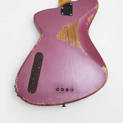 DWG Custom 34" Proto 4-String Bass Guitar Relic Roasted Pine image 7
