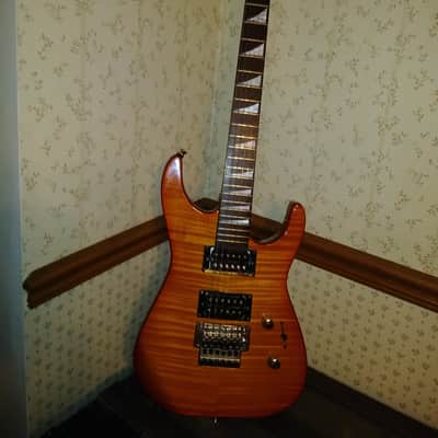 Jackson Dinkyish ? trans orange over flamed maple image 1