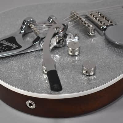 2024 Gretsch G6129T Players Edition Jet FT With Bigsby Silver Sparkle w/OHSC image 7
