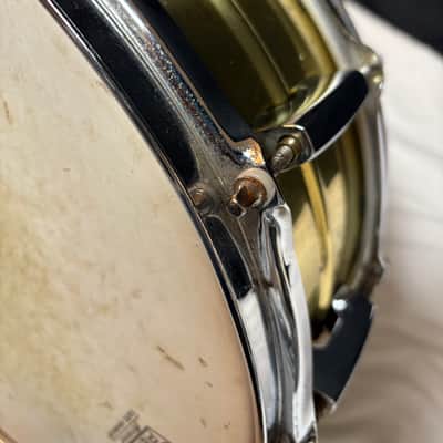 Remo Pearl Custom Alloy SensiTone SNARE Drum Coated Ambassador - Brass Shell - Used image 10