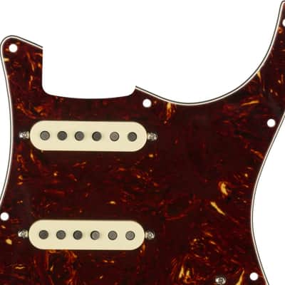 Fender Pre-Wired Strat Pickguard, Tex-Mex SSS, Tortoise Shell 11 Hole PG image 3