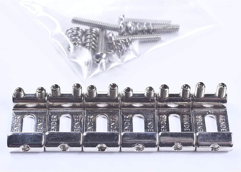 Fender American Standard Stratocaster Bridge Saddles ('08-Present) Nickel Set of 6 image 1