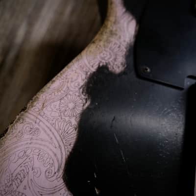 Keith Holland Custom T-ANS #1335 2025 - Black Nitro over Pink with Laser-Etched Paisley with Hard Case image 25