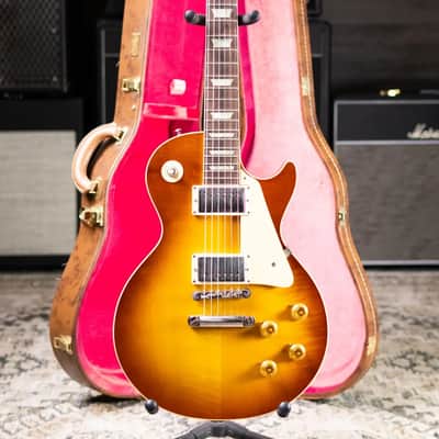 Gibson Custom Shop 1958 Les Paul Standard Reissue - VOS Iced Tea Burst with Brown/Pink Lifton Reissue 5-Latch Case - Used image 14