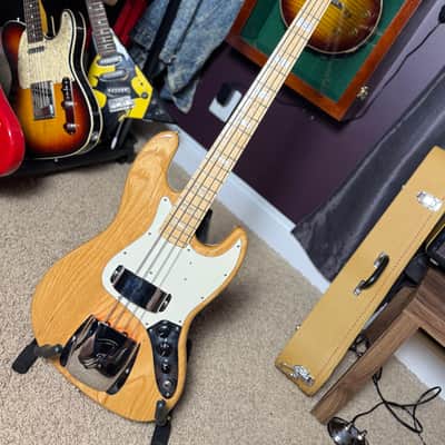Vintage Fender 70’s Jazz Bass Natural Finish Maple & Pearl Blocks w/ OHSC Trades Welcome! 1973 / 1978 image 8