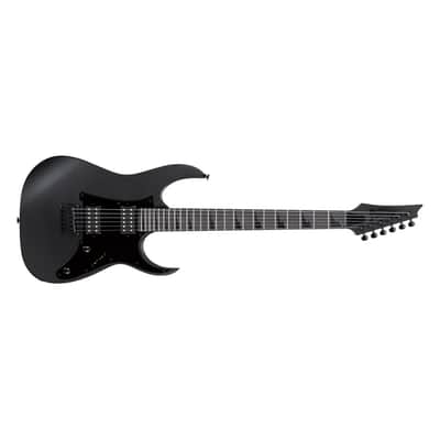 Ibanez RG Gio GRGR131EX-BKF 6-String Solid Body Electric Guitar with Bound Purpleheart Fretboard, Right-Handed, Black Flat image 8