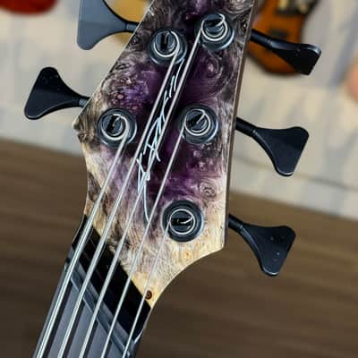 Dingwall Guitars Custom Shop Z3 5 String - Purple to Natural Reverseburst - Premium Select Buckeye Burl - Swamp Ash - Wenge image 9