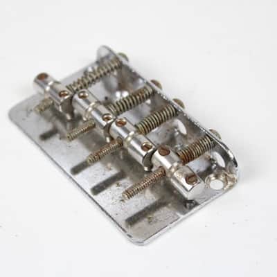 1971 Vintage Fender Jazz Bass Chrome BRIDGE w/Original Screws 1970's Precision Telecaster 1970's 1971 1972 1973 1969 Guitar image 3