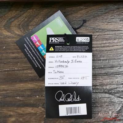 PRS Wild West Guitars 25th Anniversary Limited Run Wood Library Artist Package Hollowbody II Piezo Frostbite Fade (Private Stock Color) 5.60 LBS (US Only / No International Shipping) image 12