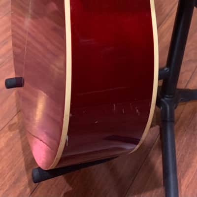 2008 Jay Turser JTAC-43 transparent red acoustic image 16