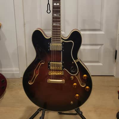 $1000 Epiphone Sheraton Semi-Hollow Electric Guitar - Dark Cherry Sunburst image 1