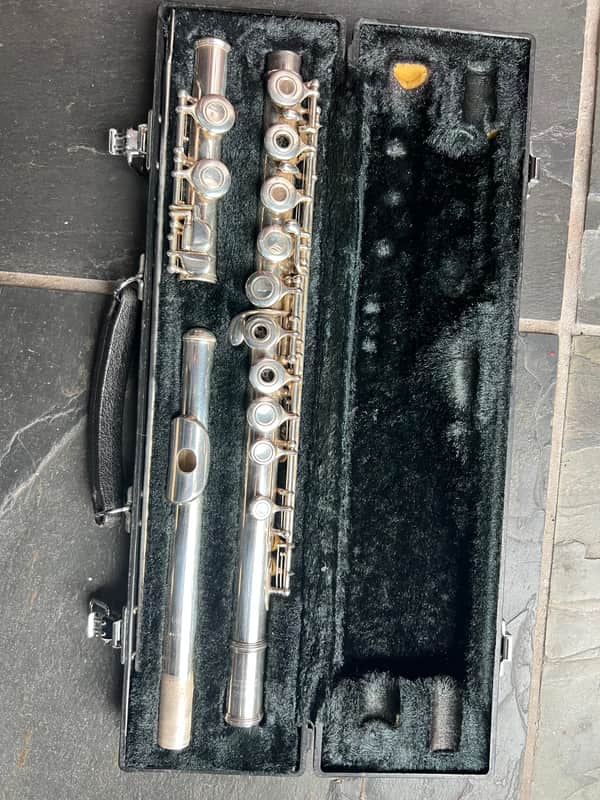 Yamaha 365I Open Hole Flute , solid silver head Joint, Japan image 1