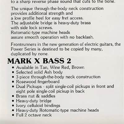 Daion Mark X-B2 Tan (Natural) Neck Through (1981) w/ Hardshell Case image 17