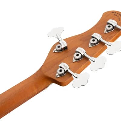 Sadowsky MetroExpress 21-Fret Vintage M Bass, Morado Fingerboard, 5-String - Solid Silver Metallic High Polish image 8