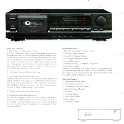Denon DRM-740 Cassette Tape Deck, 3 Head and 3 Motors - Audiophile - Near Mint! image 8