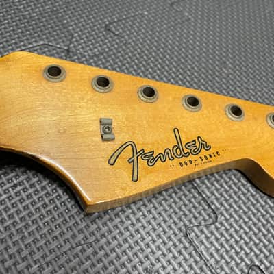Fender Duo Sonic 1961 Slab Rosewood Pre CBS Neck Vintage 1962 1960's 60's Musicmaster Duosonic Duo-sonic image 7