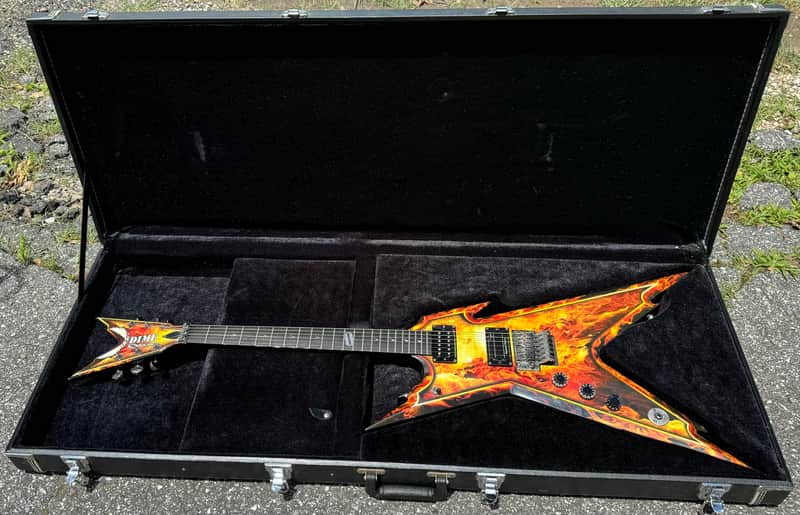 2008 Dean Dimebag Darrell Signature Razorback Explosion Left Handed W/OHSC Dime Pantera Lefty image 1
