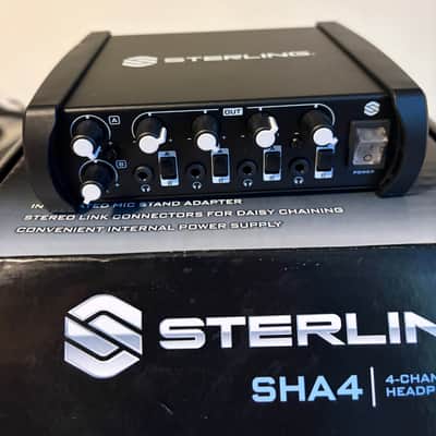 Sterling Audio SHA4 4-Channel Headphone Amplifier 2023 - Present - Black image 1