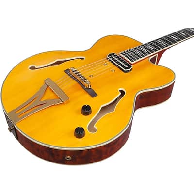 Ibanez PM3C NAL Pat Metheny Signature Hollowbody Electric Guitar. Natural Amber Low Gloss with Case image 6