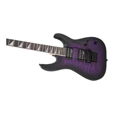 Jackson JS Series Dinky Arch Top JS32Q DKA 6-String, Amaranth Fingerboard, Poplar Body, and Bolt-On Maple Neck Electric Guitar (Right-Handed, Transparent Purple Burst) image 8