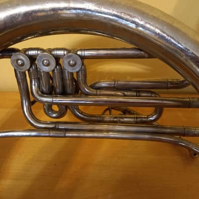 Helicon Tuba "Eb"  Soviet 3 Valves Brass Pipe Wind Instrument USSR Vintage and Rare image 6