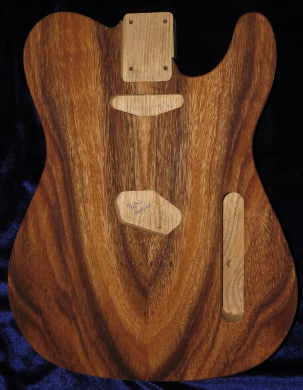 Acacia Koa Top \ Butternut Tele Style Body 3lbs 15oz #3680  *IMPORT CHARGES INCLUDED image 1