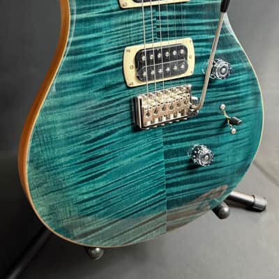 PRS SE Custom 24 Electric Guitar Slate Blue Finish w/ Gig Bag image 3