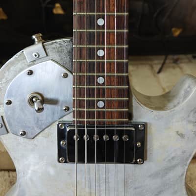 Meloduende Aluminum Electric Guitar Coda Custom 2014 - Weathered Aluminum image 8