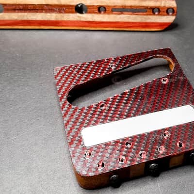 Hillbilly Guitars Custom Exotic Wood Fender Telecaster Bridge w Brass Comp Saddles image 6