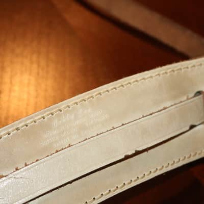 Bobby Lee  Leather Guitar Strap  Circa 1958-1960 - White image 5