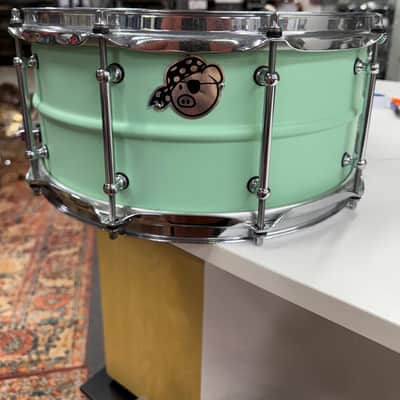 Pork Pie Seafoam Green 14x6.5” Aluminum Snare Drum image 1