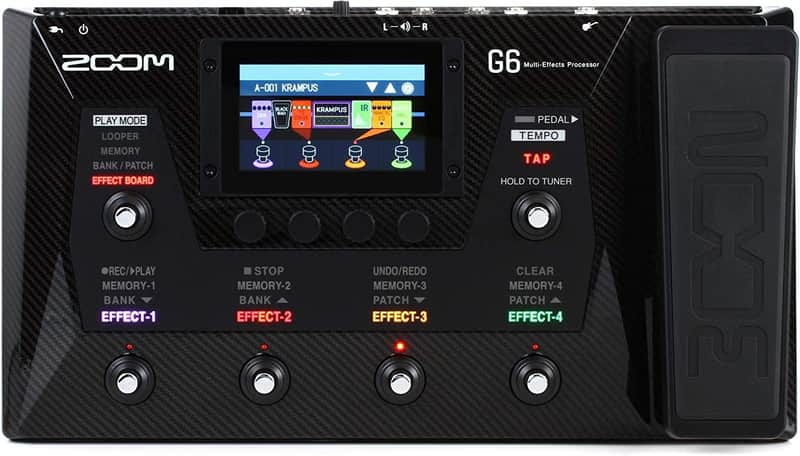 Zoom G6 Guitar Multi-Effects Processor with Expression Pedal, Touchscreen Interface, 100+ Built in Effects, Amp Modeling, IR’s, Looper, & Audio Interface for Direct Recording to Computer image 1