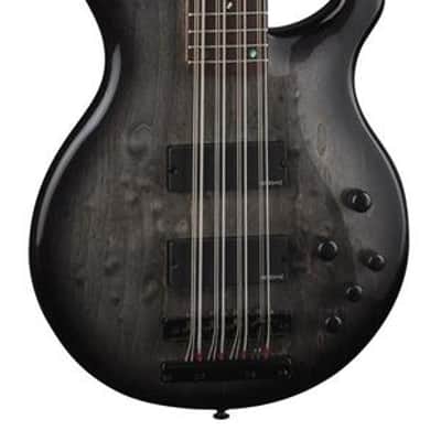 Dean Guitars Rhapsody 12 String Electric Bass, Trans Black, R12 TBK image 1