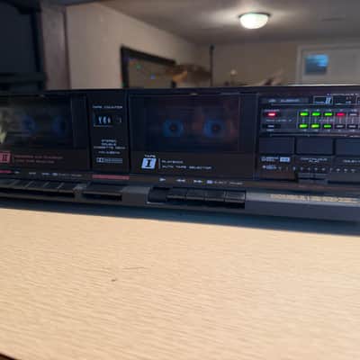 Retro Vintage AKAI HX-A351W Double Cassette Deck High Speed Dubbing Tested Works image 3