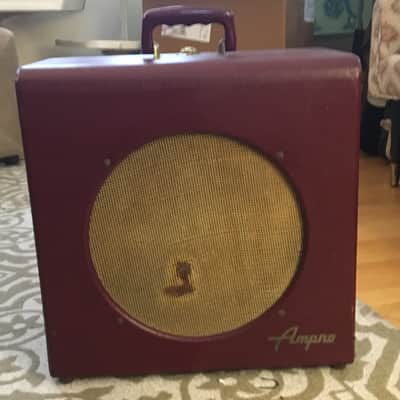 Jensen Alnico 5 PM 12" Speaker 1950's Ampro Cabinet Red image 4