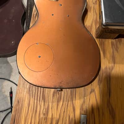 Silvertone U-1 Copper Guitar with case. image 7