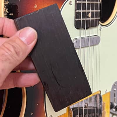 General Vintage Tone NOS Dalbergia Nigra electric guitar neck for T style ( Brazilian Rosewood ) Slab board full finished - Nitro image 8