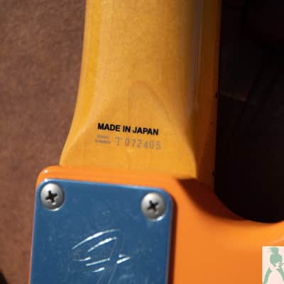 Fender MG-73 - 70's Mustang with Racing Stripe Reissue - Capri Orange with Matching Headstock & Racing Stripes - Pro Set Up w Perfect Frets/Action/Intonation! image 6