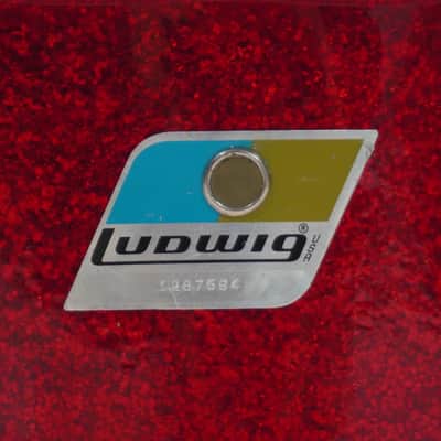 LUDWIG 70s JAZZFEST 14"x 5" SNARE DRUM 1970s - Red Sparkle image 5