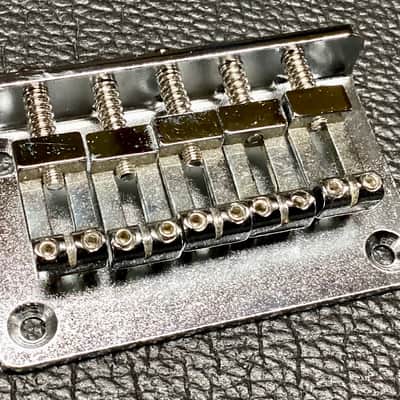 5 String Electric Mandolin Bridge, MORTone BP5 - chrome image 5