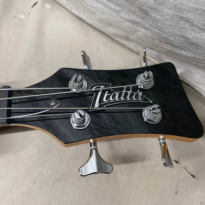 Italia Imola Chambered Semi-Hollow Body 4-String Bass with Case - 34" scale image 9