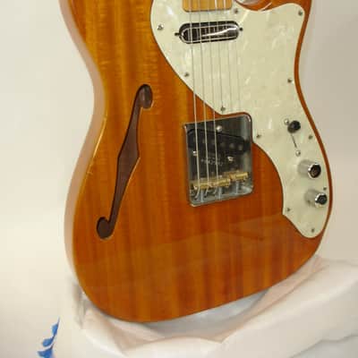 1980's Fender '69 Telecaster Thinline Electric Guitar, Maple Fingerboard, Natural image 2