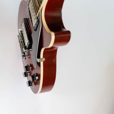 Gibson Les Paul Traditional Pro V Satin Mahogany Top 2020 - Satin Wine Red image 12