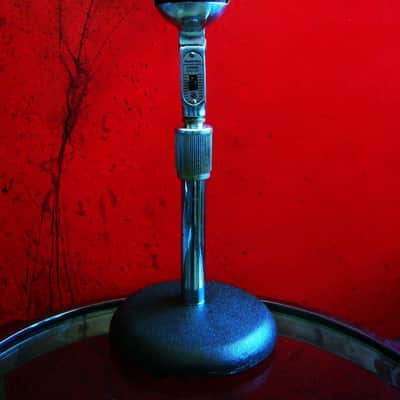 Vintage 1950's Electro-Voice 950 Cardax Crystal Microphone w Atlas DS-7 desk stand prop display # 6 image 1