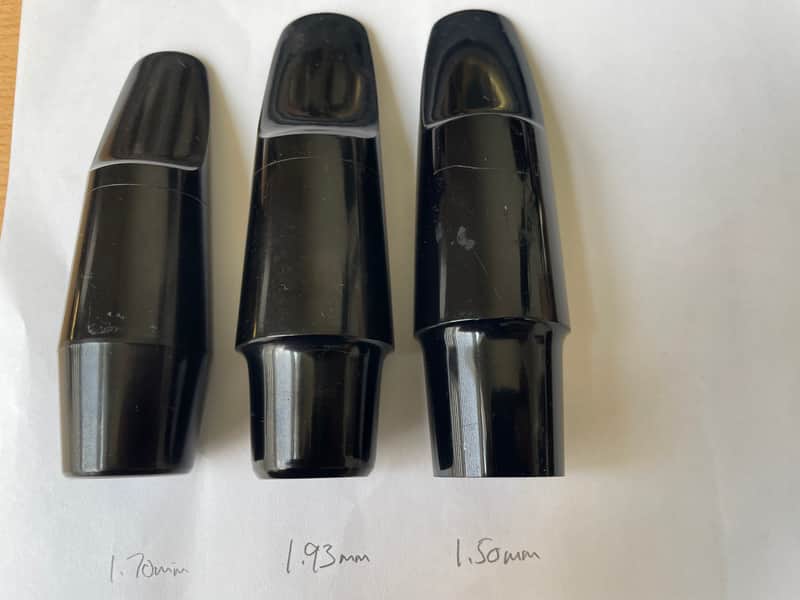 Lot of 3 Unbranded Plastic Tenor Saxophone Mouthpieces image 1